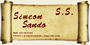 Simeon Sando vizit kartica